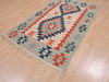 Kilim Green Flat Woven 38 X 59  Area Rug 100-109314 Thumb 2