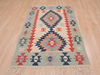 Kilim Green Flat Woven 38 X 59  Area Rug 100-109314 Thumb 4