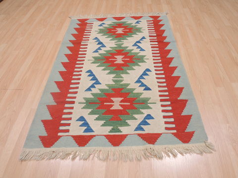 Kilim Red Flat Woven 38 X 56 Area Rug 100-109315 Image 1