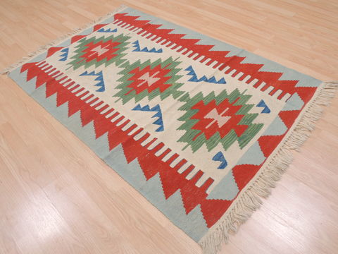 Kilim Red Flat Woven 38 X 56 Area Rug 100-109315 Image 5