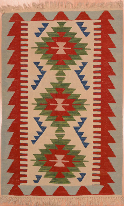 Kilim Red Flat Woven 38 X 56 Area Rug 100-109315 Image 0