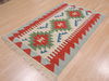 Kilim Red Flat Woven 38 X 56  Area Rug 100-109315 Thumb 4