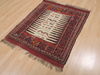 Kilim Red Hand Knotted 35 X 40  Area Rug 100-109320 Thumb 1
