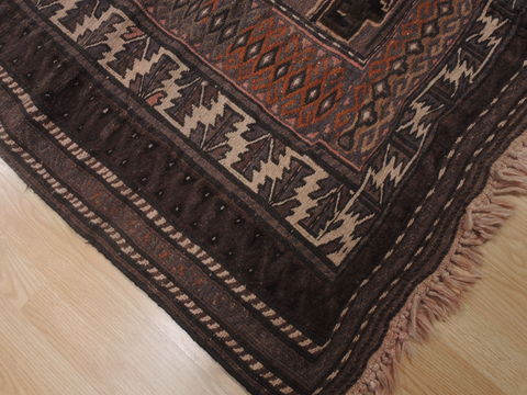 Kilim Brown Hand Knotted 411 X 88 Area Rug 100-109321 Image 6