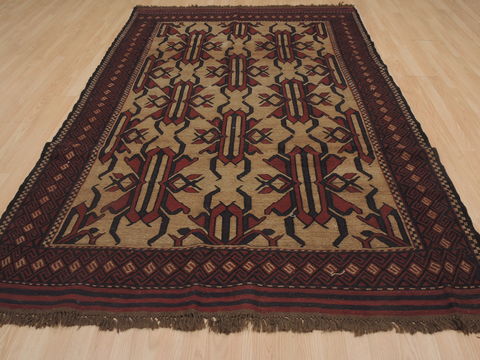 Kilim Red Hand Knotted 57 X 89 Area Rug 100-109322 Image 3