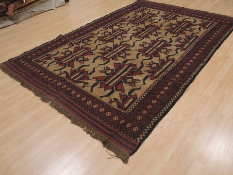 Kilim Red Hand Knotted 57 X 89 Area Rug 100-109322 Image 4