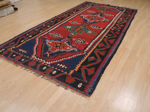 Kilim Red Runner Flat Woven 55 X 100 Area Rug 100-109325 Image 5