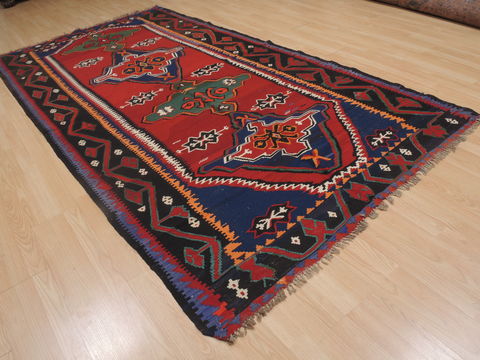 Kilim Red Runner Flat Woven 55 X 100 Area Rug 100-109325 Image 6