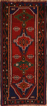 Kilim Red Runner Flat Woven 5'5" X 10'0"  Area Rug 100-109325