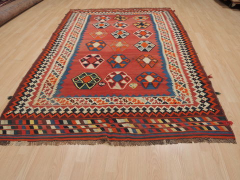 Kilim Red Flat Woven 59 X 92 Area Rug 100-109327 Image 1