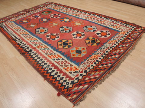 Kilim Red Flat Woven 59 X 92 Area Rug 100-109327 Image 6