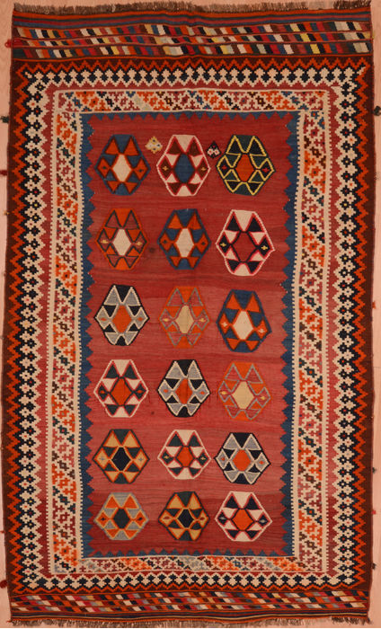 Kilim Red Flat Woven 59 X 92 Area Rug 100-109327 Image 0