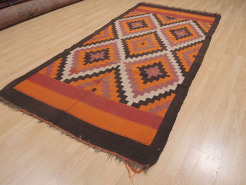 Kilim Red Runner Flat Woven 46 X 95 Area Rug 100-109328 Image 2
