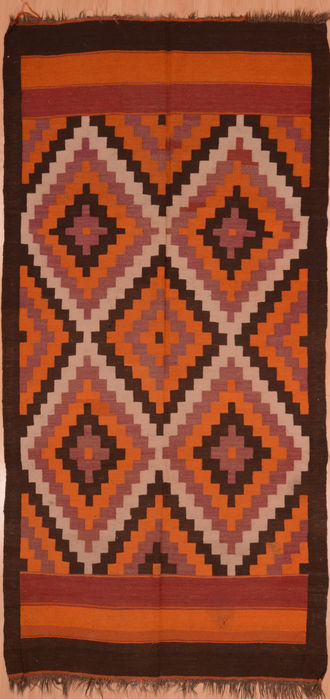 Kilim Red Runner Flat Woven 46 X 95 Area Rug 100-109328 Image 0