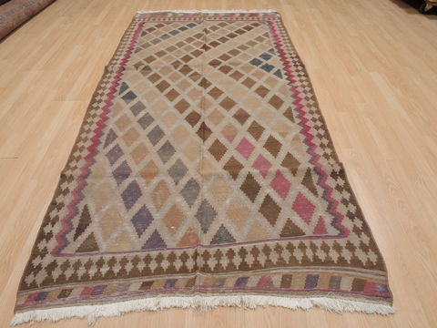 Kilim Beige Runner Flat Woven 45 X 93 Area Rug 100-109329 Image 1