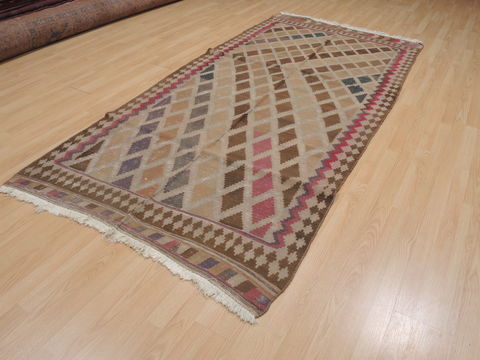 Kilim Beige Runner Flat Woven 45 X 93 Area Rug 100-109329 Image 2