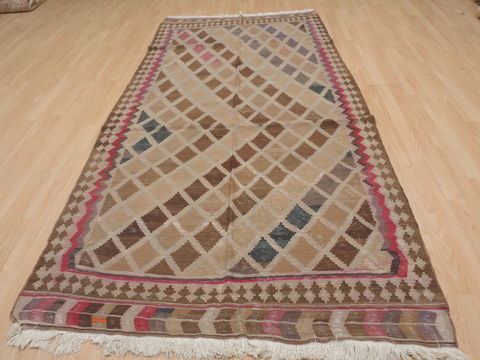 Kilim Beige Runner Flat Woven 45 X 93 Area Rug 100-109329 Image 4