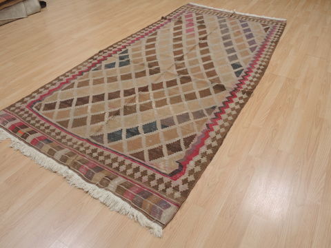 Kilim Beige Runner Flat Woven 45 X 93 Area Rug 100-109329 Image 6