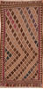 Kilim Beige Runner Flat Woven 45 X 93 Area Rug 100-109329 Thumb 0