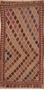 Kilim Beige Runner Flat Woven 45 X 93  Area Rug 100-109329 Thumb 0