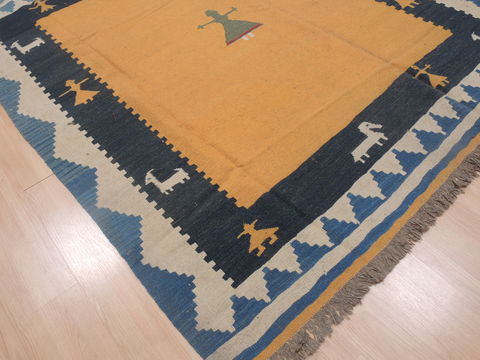 Kilim Orange Flat Woven 68 X 99 Area Rug 100-109330 Image 10