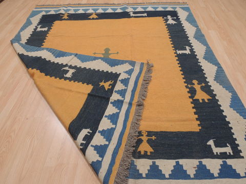 Kilim Orange Flat Woven 68 X 99 Area Rug 100-109330 Image 11