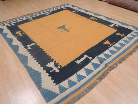 Kilim Orange Flat Woven 68 X 99 Area Rug 100-109330 Image 5