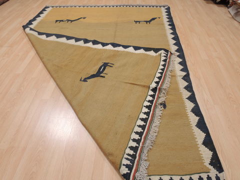 Kilim Orange Flat Woven 66 X 96 Area Rug 100-109331 Image 16