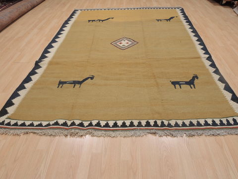 Kilim Orange Flat Woven 66 X 96 Area Rug 100-109331 Image 1