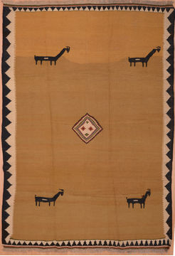 Kilim Orange Flat Woven 6'6" X 9'6"  Area Rug 100-109331