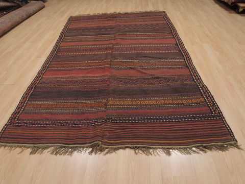 Kilim Brown Flat Woven 55 X 95 Area Rug 100-109332 Image 1