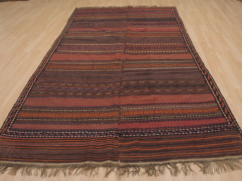 Kilim Brown Flat Woven 55 X 95 Area Rug 100-109332 Image 4