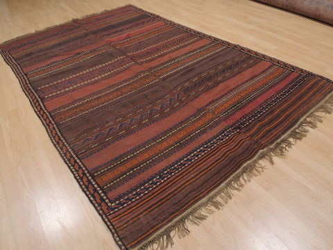 Kilim Brown Flat Woven 55 X 95 Area Rug 100-109332 Image 6