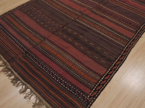 Kilim Brown Flat Woven 55 X 95 Area Rug 100-109332 Image 9