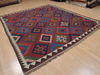 Kilim Red Flat Woven 81 X 97 Area Rug 100-109333 Thumb 2