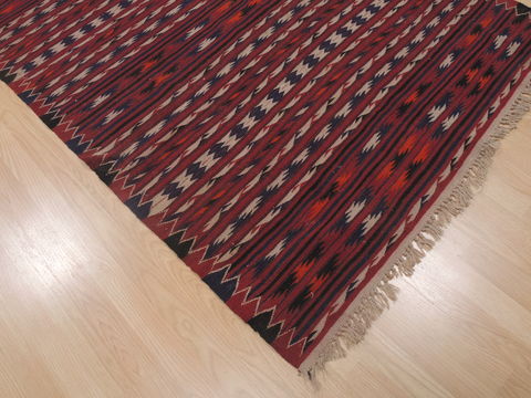 Kilim Red Runner Flat Woven 46 X 98 Area Rug 100-109337 Image 12