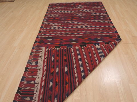 Kilim Red Runner Flat Woven 46 X 98 Area Rug 100-109337 Image 13