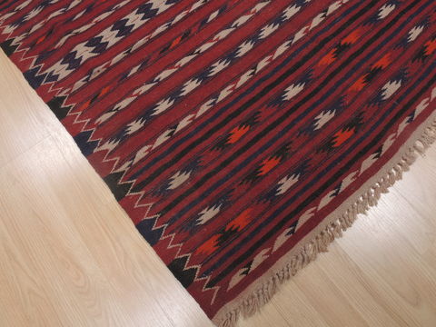 Kilim Red Runner Flat Woven 46 X 98 Area Rug 100-109337 Image 7