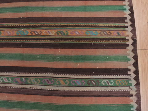 Kilim Green Runner Flat Woven 41 X 103 Area Rug 100-109338 Image 8