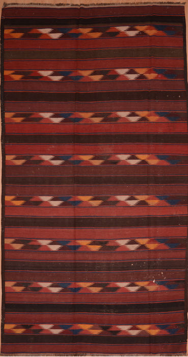 Kilim Red Flat Woven 63 X 132 Area Rug 100-109342 Image 0