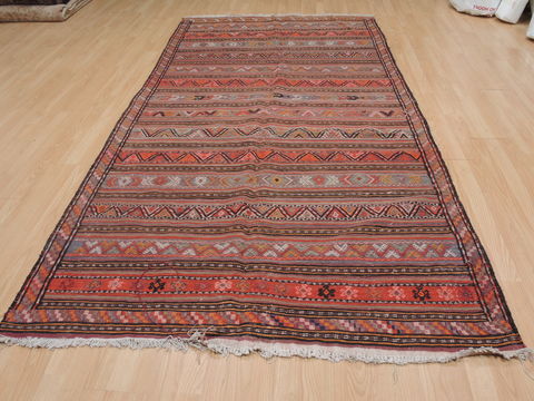 Kilim Red Runner Flat Woven 52 X 100 Area Rug 100-109344 Image 4