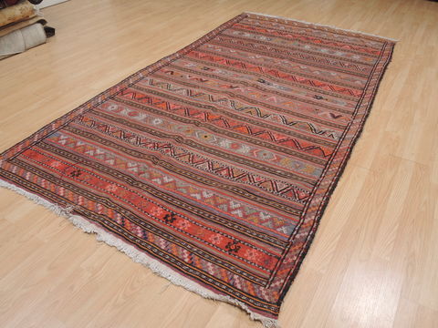 Kilim Red Runner Flat Woven 52 X 100 Area Rug 100-109344 Image 5