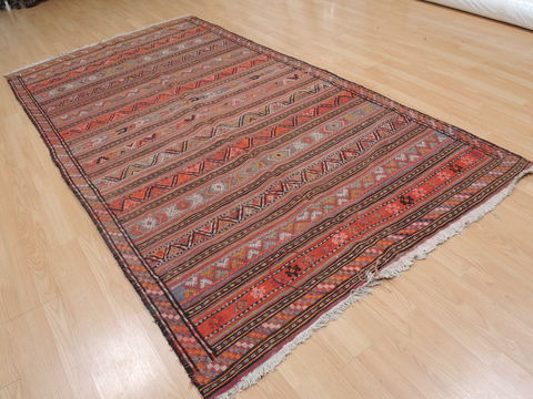 Kilim Red Runner Flat Woven 52 X 100 Area Rug 100-109344 Image 6