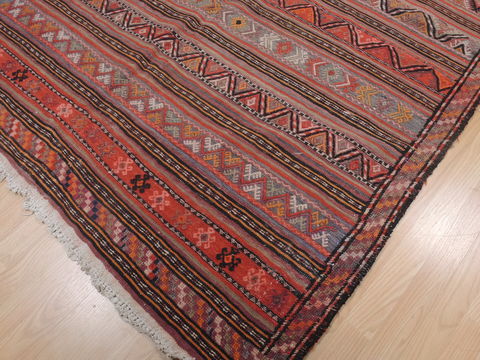 Kilim Red Runner Flat Woven 52 X 100 Area Rug 100-109344 Image 8
