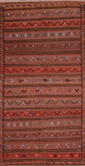 Kilim Red Runner Flat Woven 52 X 100 Area Rug 100-109344 Image 0