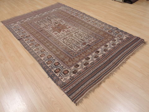 Kilim Brown Flat Woven 48 X 77 Area Rug 100-109346 Image 3