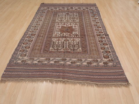 Kilim Brown Flat Woven 48 X 77 Area Rug 100-109346 Image 4