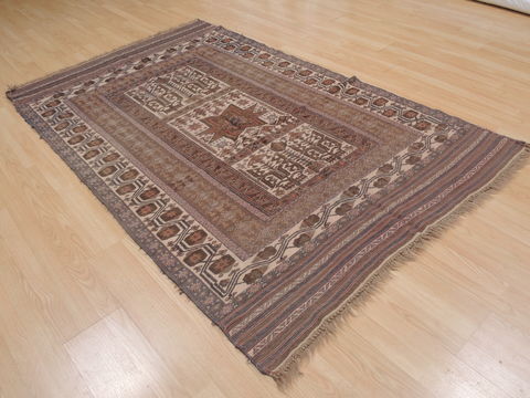 Kilim Brown Flat Woven 48 X 77 Area Rug 100-109346 Image 6
