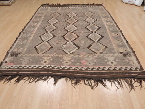 Kilim Brown Flat Woven 63 X 92 Area Rug 100-109348 Image 10