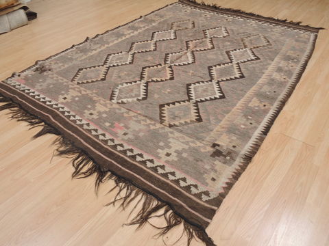 Kilim Brown Flat Woven 63 X 92 Area Rug 100-109348 Image 4